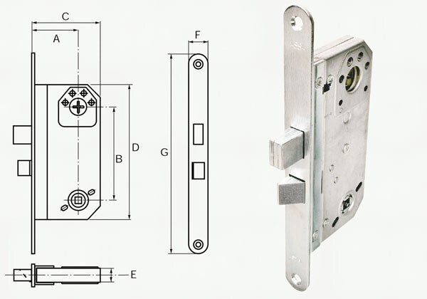 Assa Abloy Modular 1498 L: 22.5cm Steel for oval cylinder screw diameter Ø 4mm
