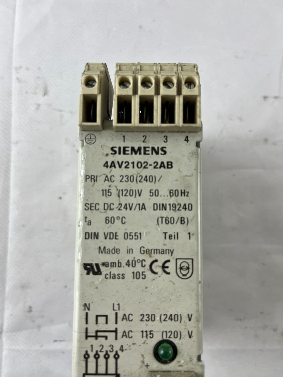 Siemens 4AV2102-2AB Power Supply 24V DC 1A 115/230V AC DIN Rail Used Spare Unit