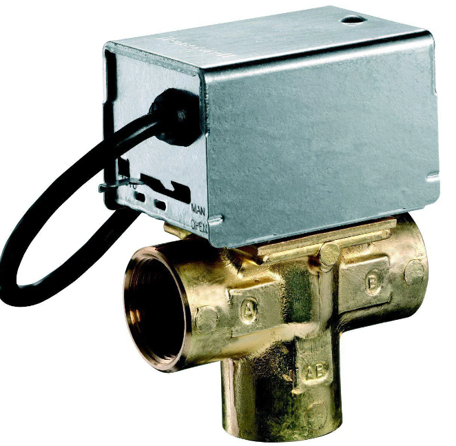 Honeywell V4044F1000/U Motorized spring-return 3-port hydronic zone valve