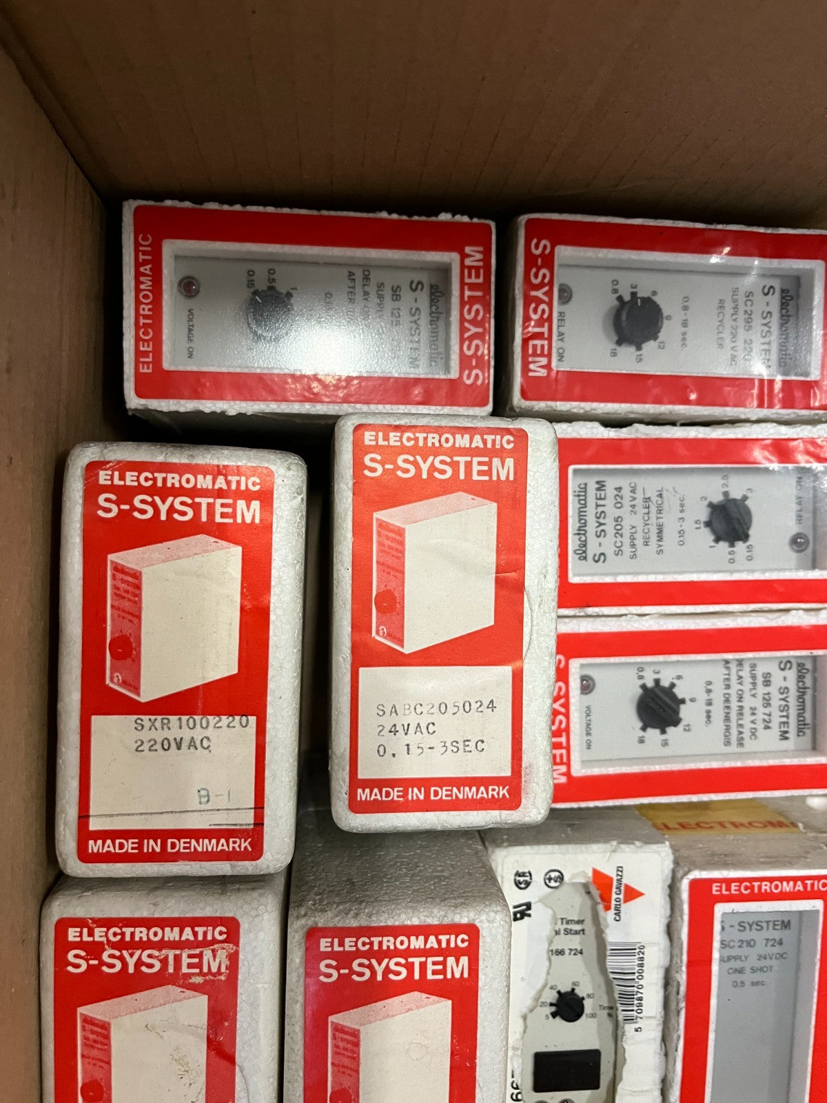 Lot 16x New Electromatic S‑System Timers SC210 724 SB125 724 SXT100 SXR100 220VA