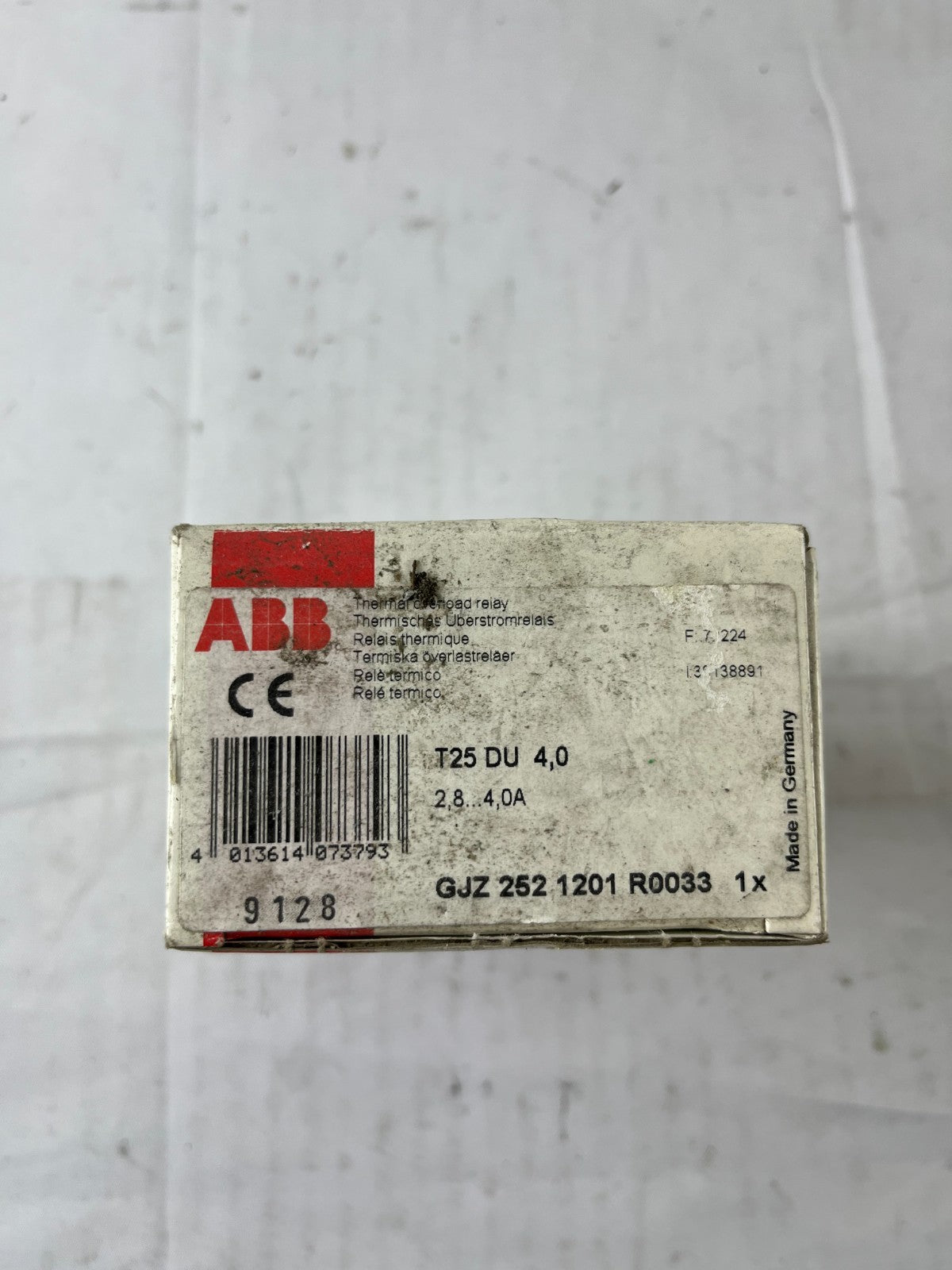 ABB T25 DU 4.0 Thermal Overload Relay 2.8–4.0A New in Box Spare Part