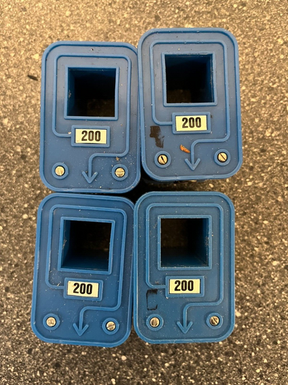 Lot of 4 Vintage 200 Current Transformers Blue Industrial Components