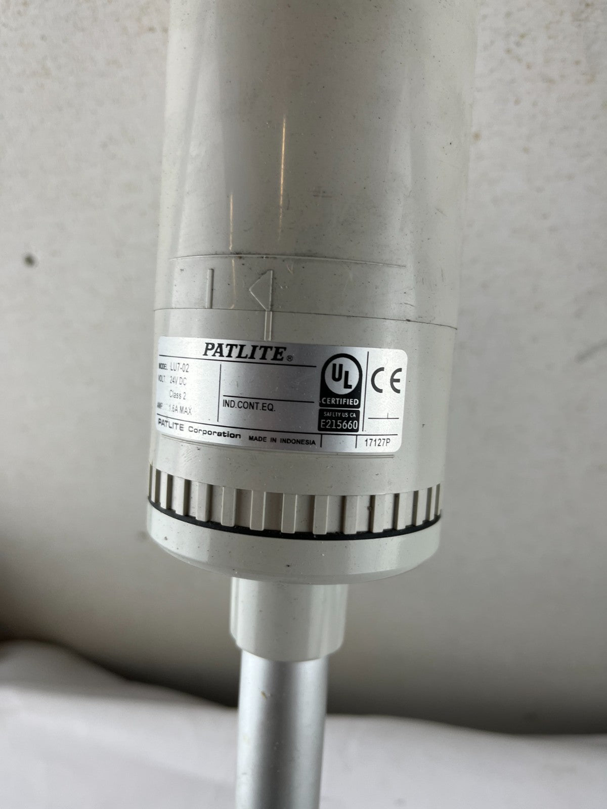 Patlite LU7-02 LED Signal Tower Light Red 24V DC Pole Mount UL CE NEW IP65