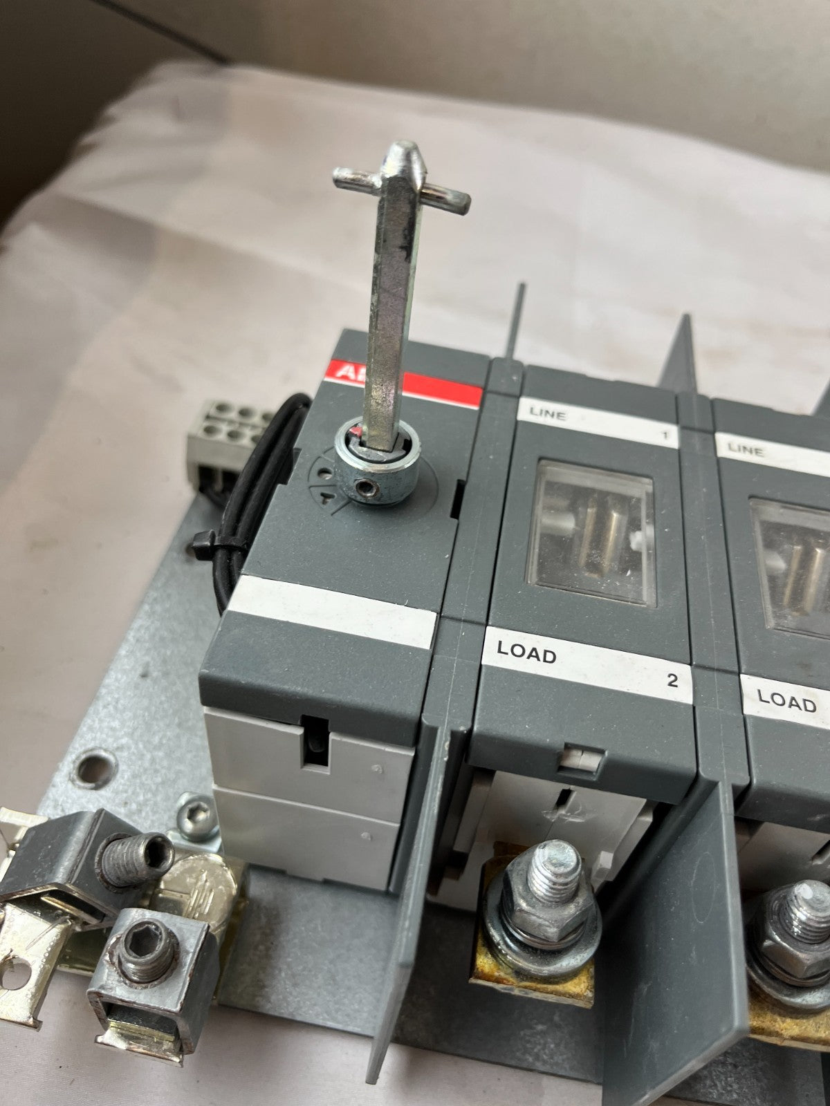 ABB 3‑Pole Load Break / Switch‑Disconnector Assembly ~200 A, Base‑Mounted, Used