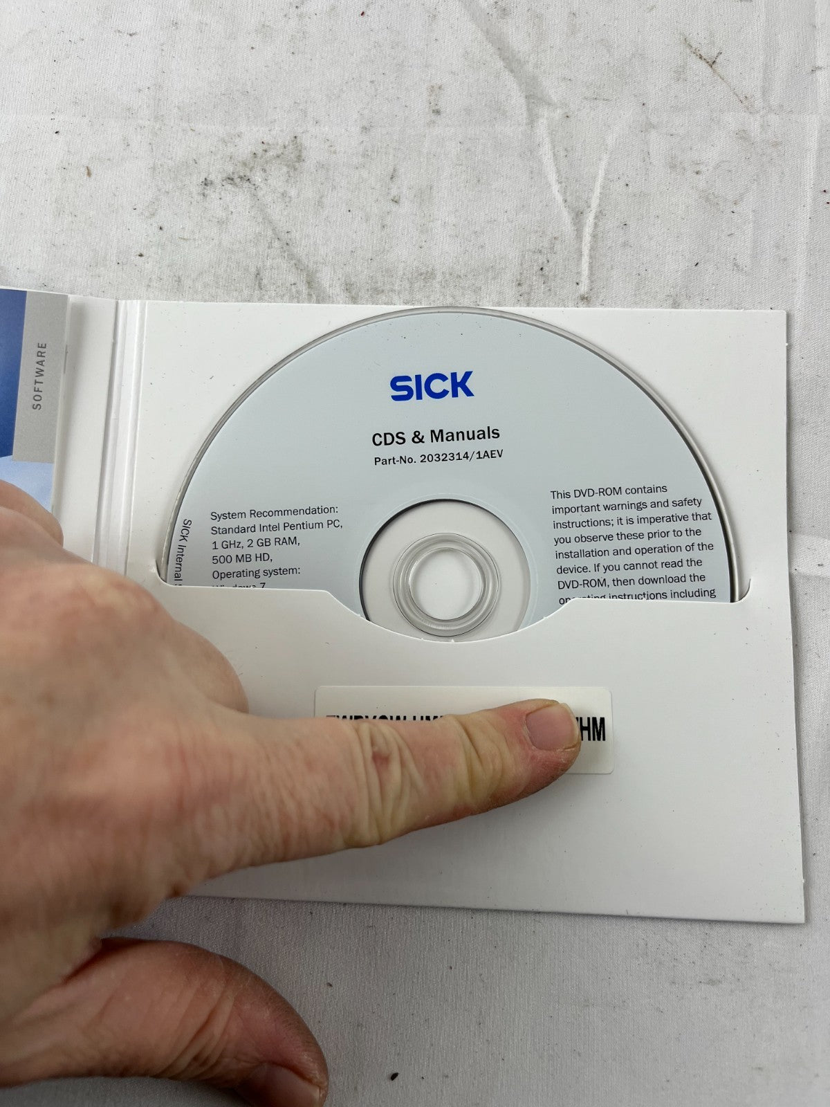 SICK CDS Software & Manuals DVD Industrial Safety Systems 2032314/1AEV Germany
