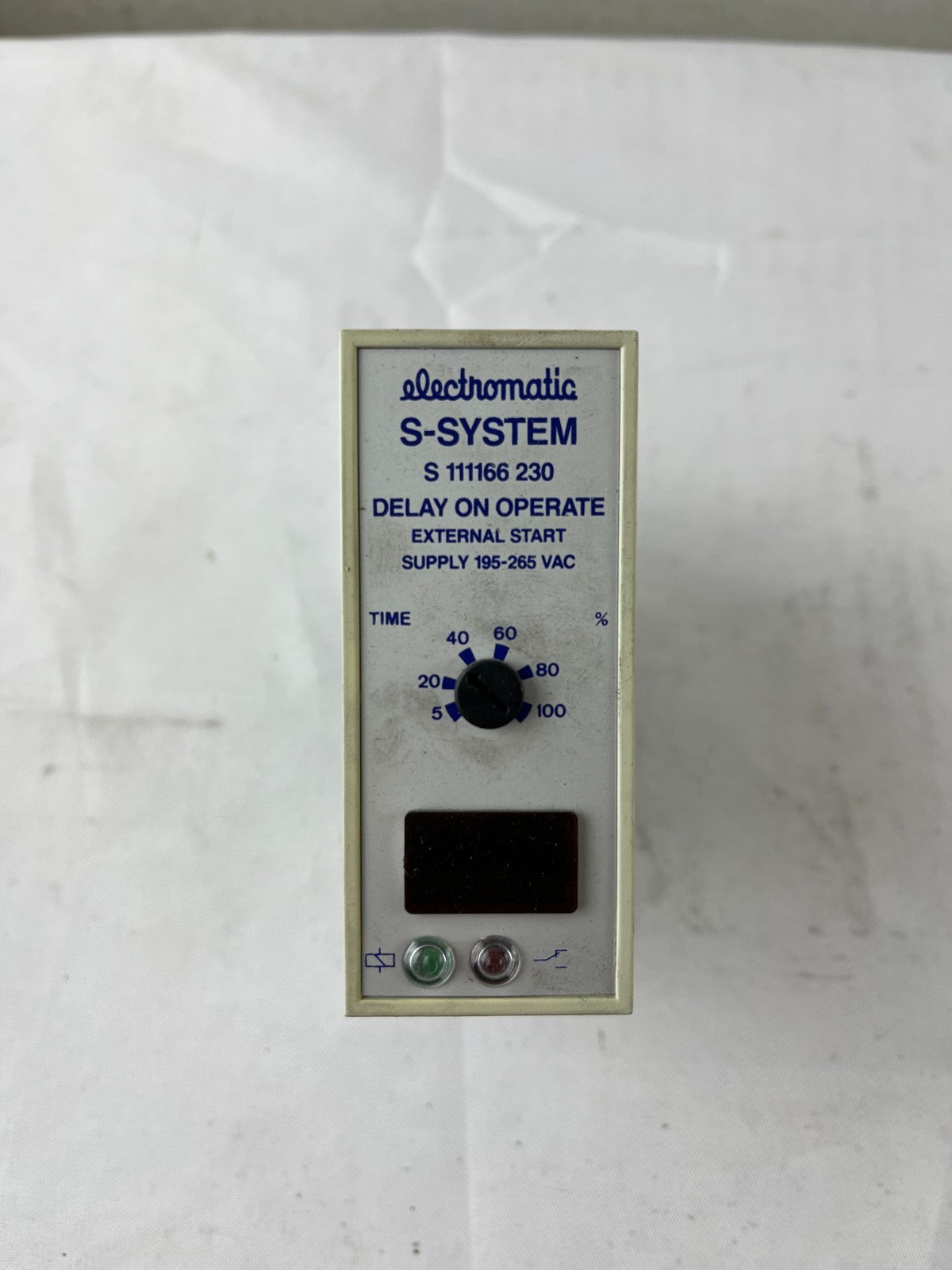 Electromatic S111166 230 Delay Timer 195-265VAC External Start LED Display