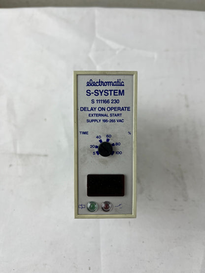 Electromatic S111166 230 Delay Timer 195-265VAC External Start LED Display