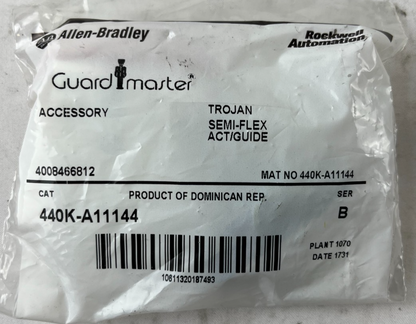 Allen-Bradley 440K-A11144 Guardmaster Trojan Semi-Flex Actuator Guide NEW Spare