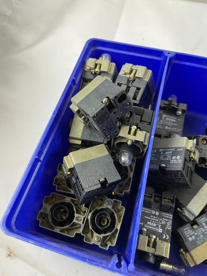 Telemecanique Harmony XB2 Pilot Light Pushbutton Parts Lot Mixed 20+ Pcs