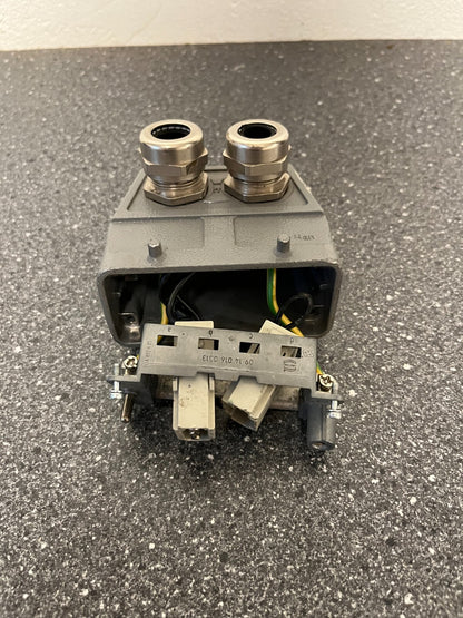 Harting Han Industrial Connector with Mixed Power & Data Modules - Used
