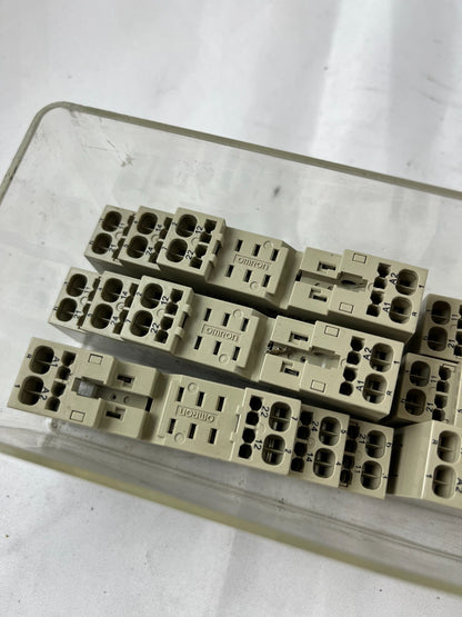 Omron P2RF-08-S Relay Socket 8‑Pin Screwless Clamp DIN Rail – Lot of 10 units