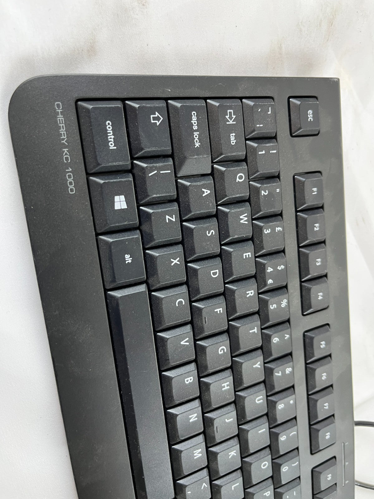 Cherry KC 1000 USB Keyboard JK-0800GB-2 UK Layout Black Wired Used Spare
