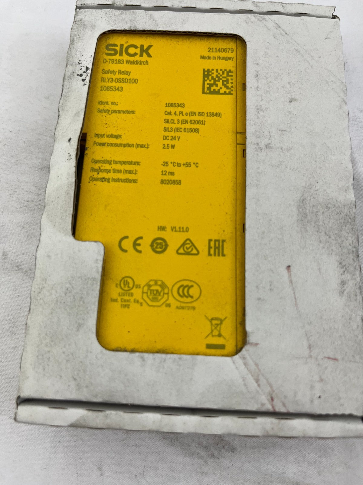 SICK RLY3-OSSD100 Safety Relay 24VDC Cat4 PL e SIL3 Expansion Module New In Box
