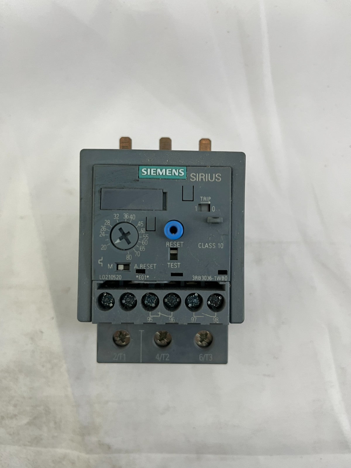 Siemens SIRIUS 3RB3036-1WB0 Overload Relay 20–80A Electronic Class 10E S2 Used
