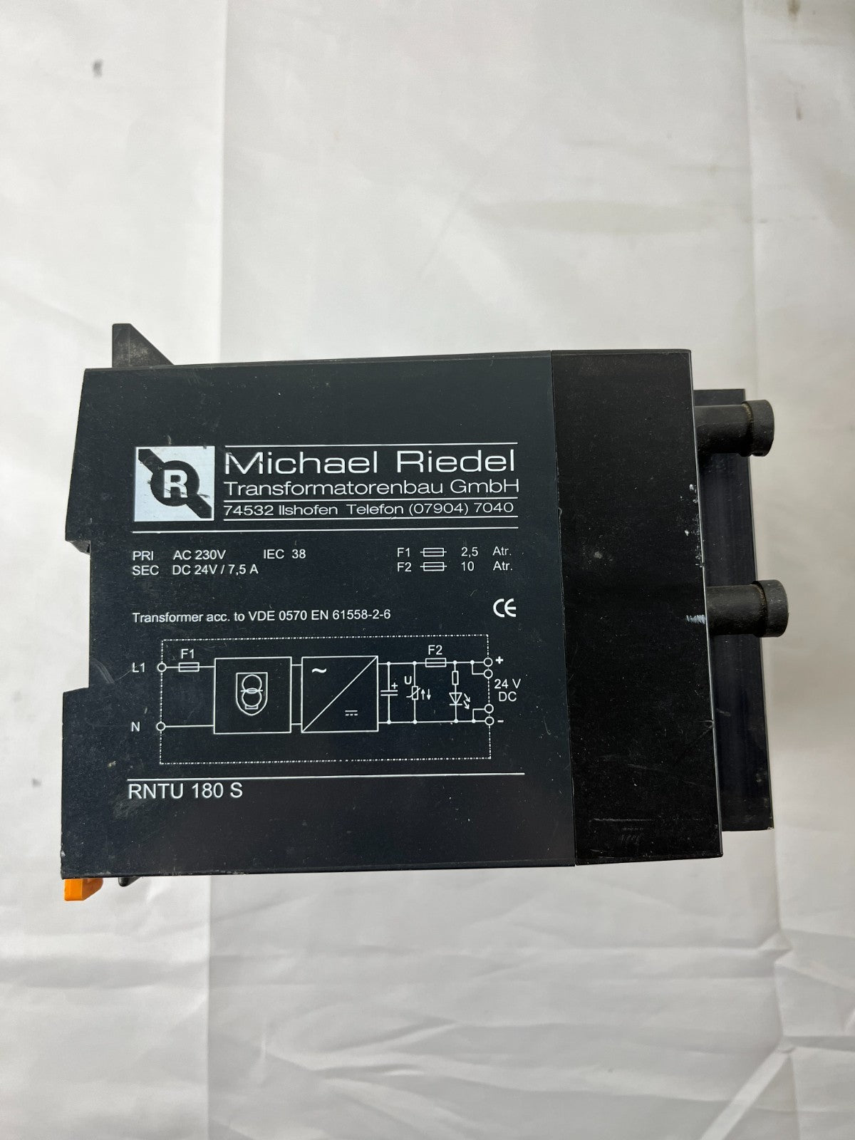 Michael Riedel RNTU 180 S Transformer 230V AC To 24V DC 7.5A Used Spare Unit