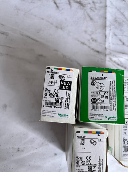 Schneider Harmony Xb5 Pilot Light And E‑Stop Heads New Led Lot Of 5x Units