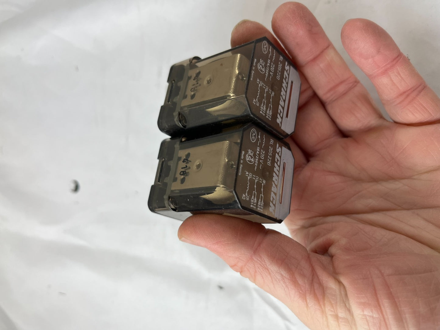 Schrack RL205220 Relay 220V AC 10A 11‑Pin Octal – Lot of 2 Used Spare Units