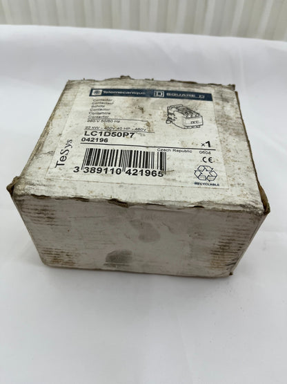 Telemecanique LC1D50P7 Contactor Square D 50A 3-Pole 230V AC New Open Box