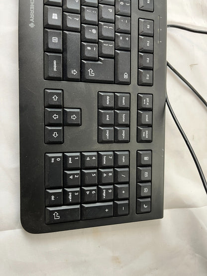 Cherry KC 1000 USB Keyboard JK-0800GB-2 UK Layout Black Wired Used Spare
