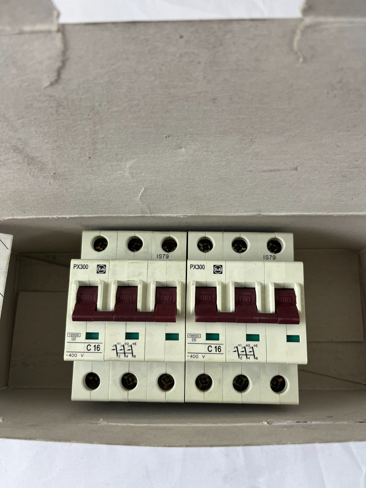 Felten & Guilleaume PX300 C16A 3‑Pole 400V 10kA Miniature Circuit Breaker Lot 2x