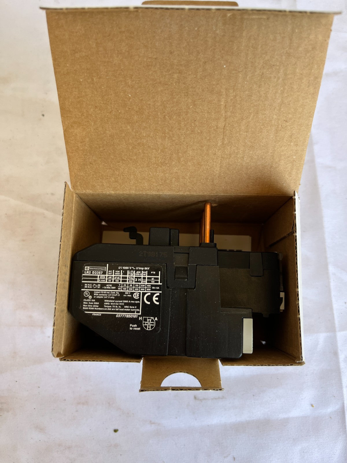 Telemecanique LR2 D3357 Thermal Overload Relay 37-50A New Spare Unit