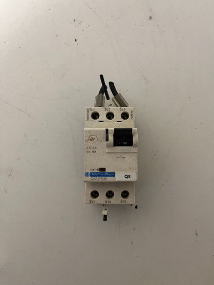 Schneider Telemecanique GV2-RT08 2.5–4A Motor Circuit Breaker, Used Spare Unit