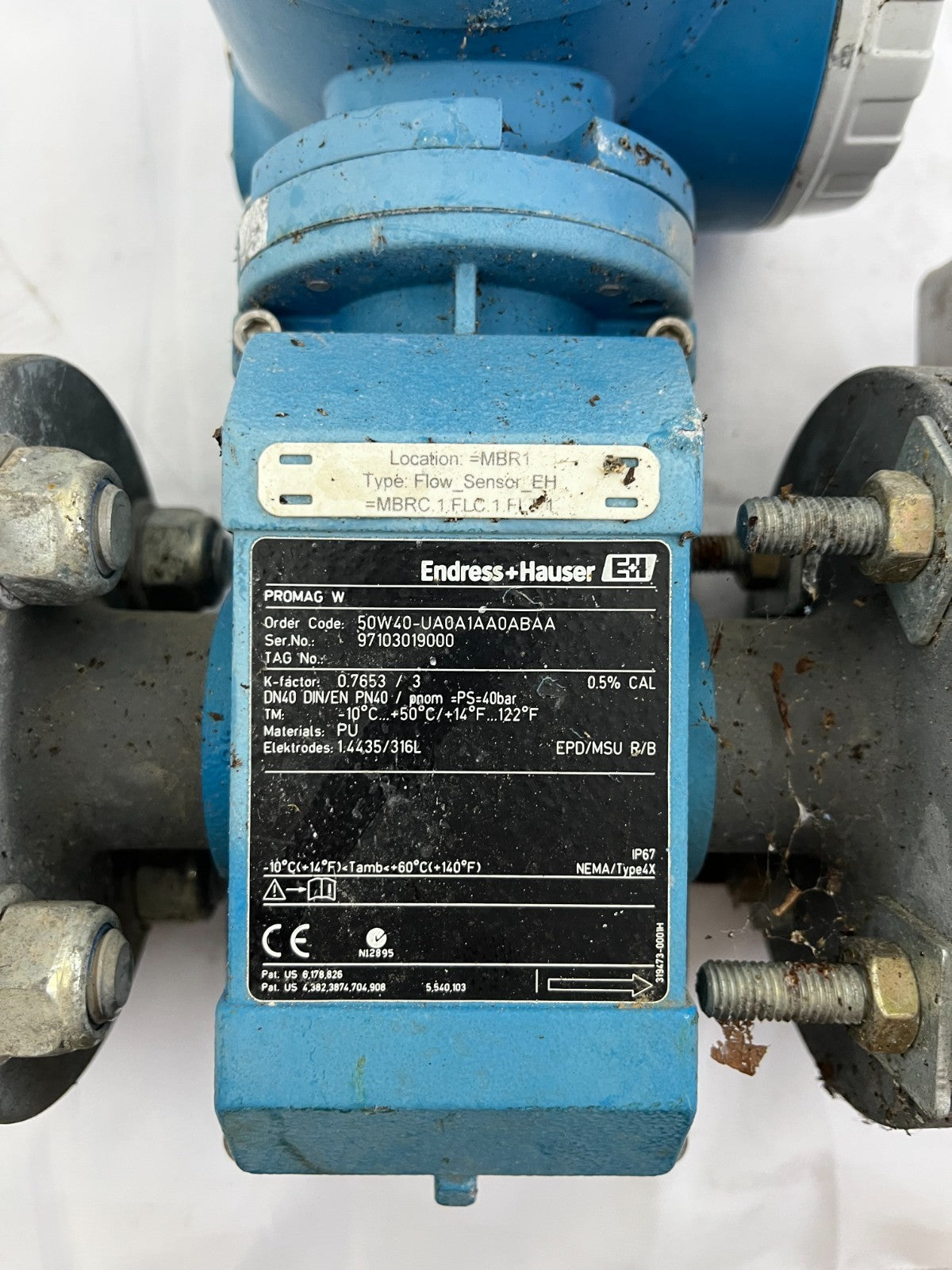 Endress+Hauser Promag W 50 Electromagnetic Flow Meter 50W40-UA0A1AA0ABAA DN40