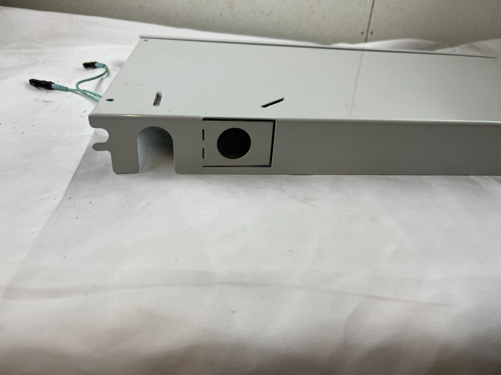 12 Port LC Duplex Fiber Optic Patch Panel Rack Mount OM3 Aqua MMF Used SPare