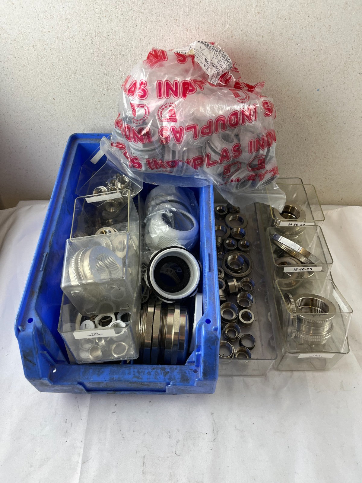 Induplas Cable Glands Adapters PG16 M40 M50 Stainless Mixed Lot Used Spares