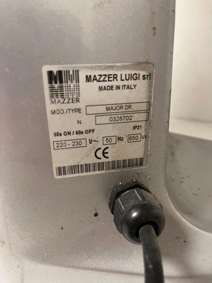 Mazzer Major DR Coffee Grinder 650W, Made in Italy, Serial 0328702, Used Working