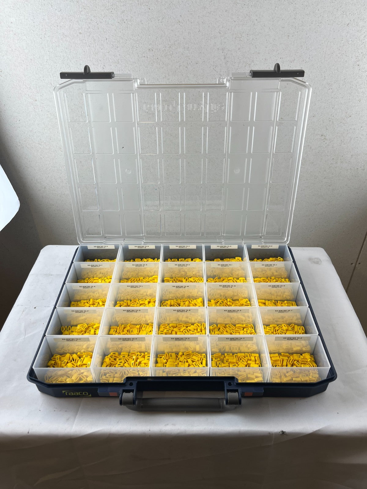 Raaco Organizer Case SD-WMTBS YE Wire Markers Assortment New Unused Kit