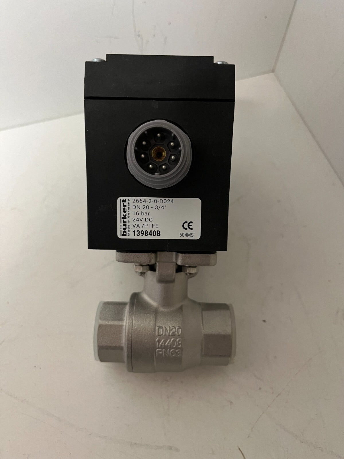 Bürkert 2664-2-0-D024 Electric Ball Valve DN20 3/4" 24V DC 16bar VA/PTFE New