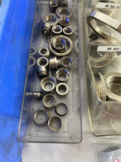 Induplas Cable Glands Adapters PG16 M40 M50 Stainless Mixed Lot Used Spares