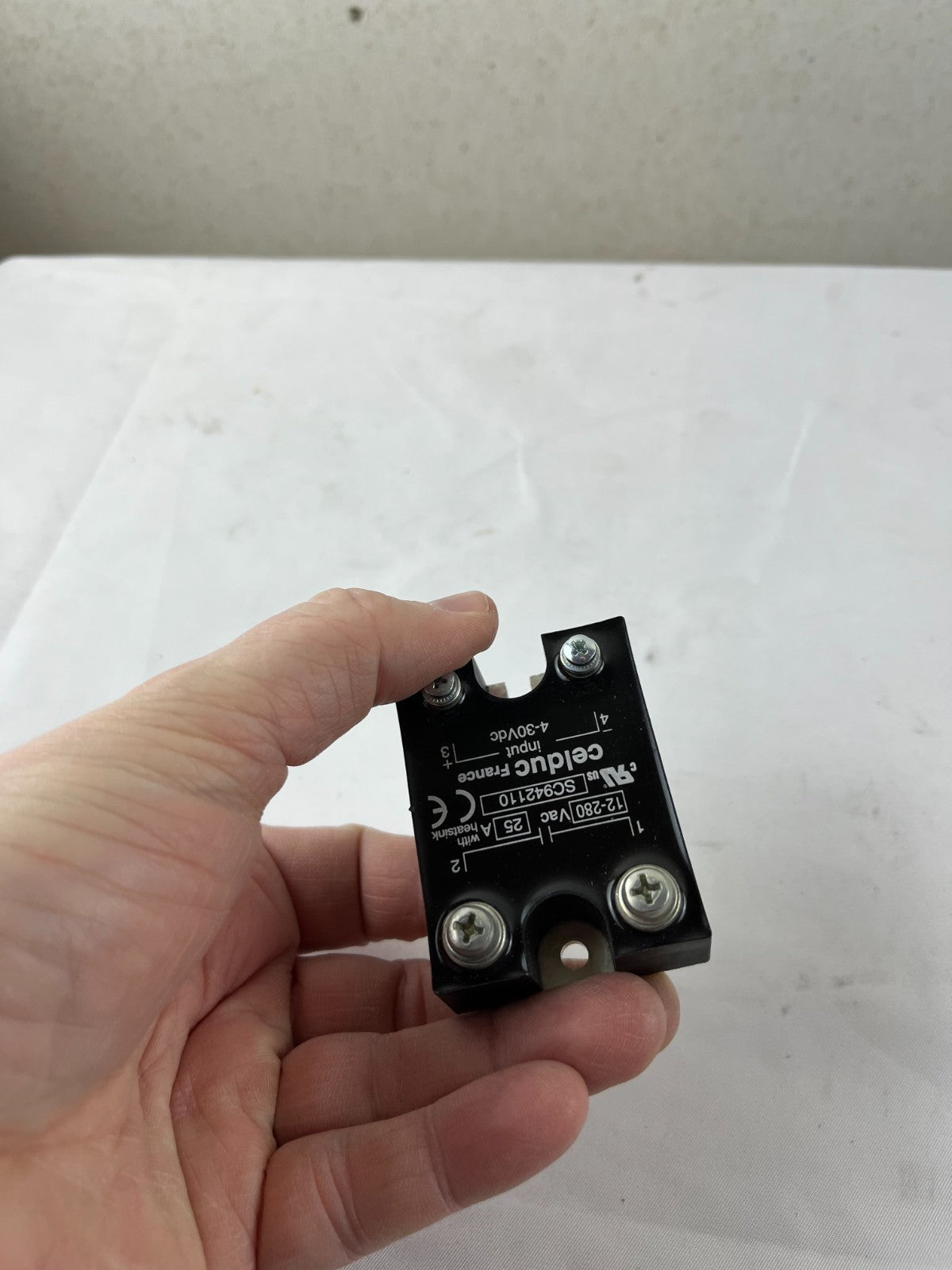 Celduc SC942110 Solid State Relay 25A 12–280VAC 4–30VDC Control Panel Mount