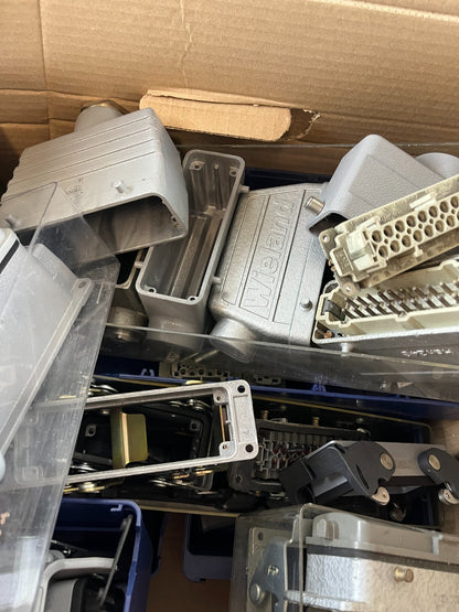Wieland Harting Industrial Connector Lot Heavy Duty Housings Inserts Used Spares