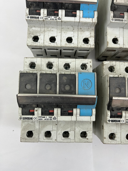 Servodan TYTAN I 16A 400V AC22 Group Disconnector Bundle (6x) D01 Industrial