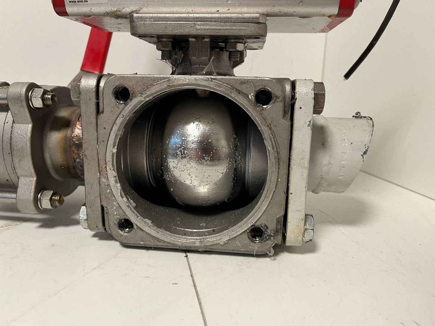 END-Armaturen ZD311567 DN50 Ball Valve Pneumatic Actuator Airtec Solenoid Used