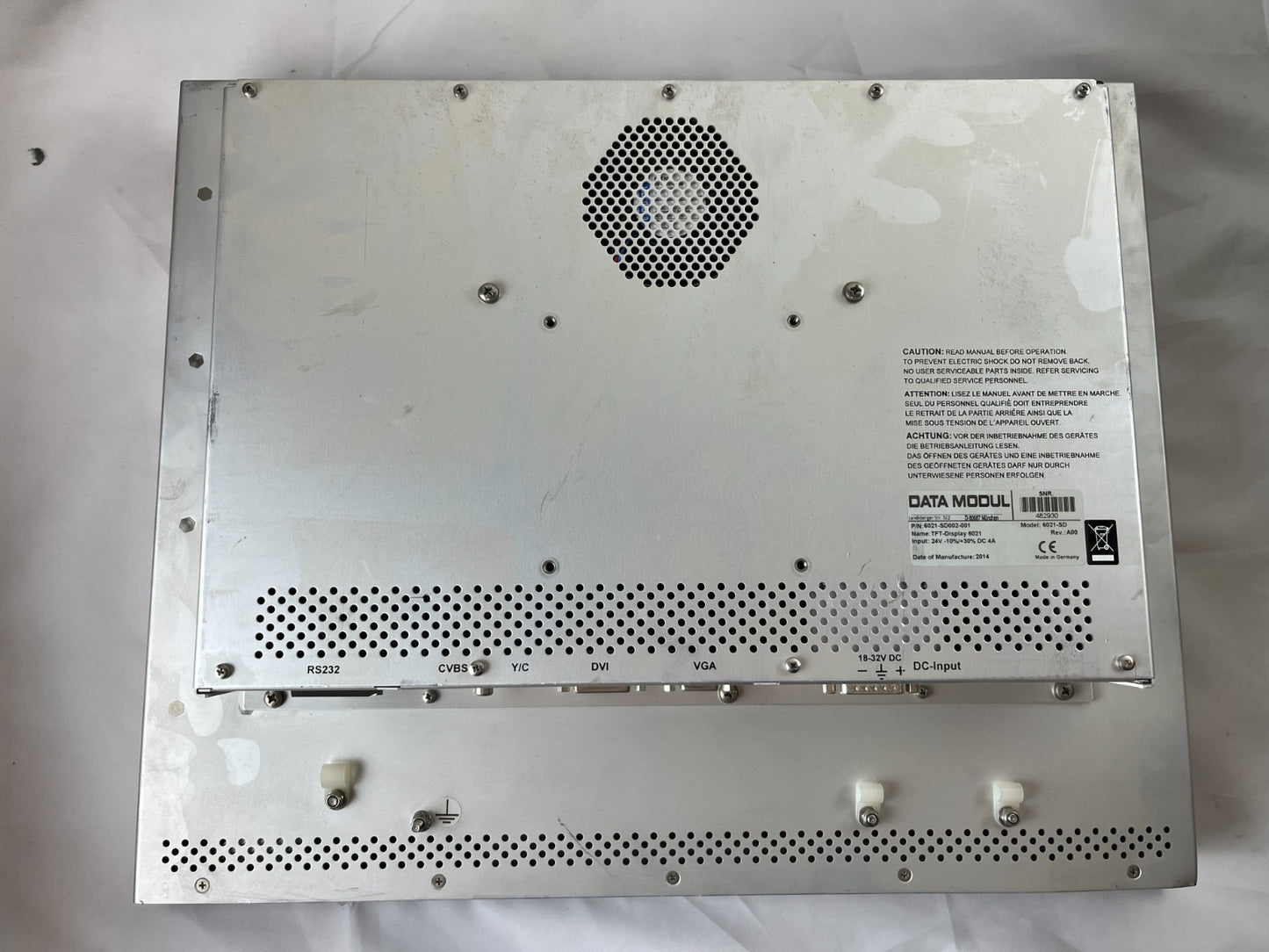 DATA MODUL 17" TFT-Display 6021-SD 24V DC Industrial HMI Monitor Panel Used