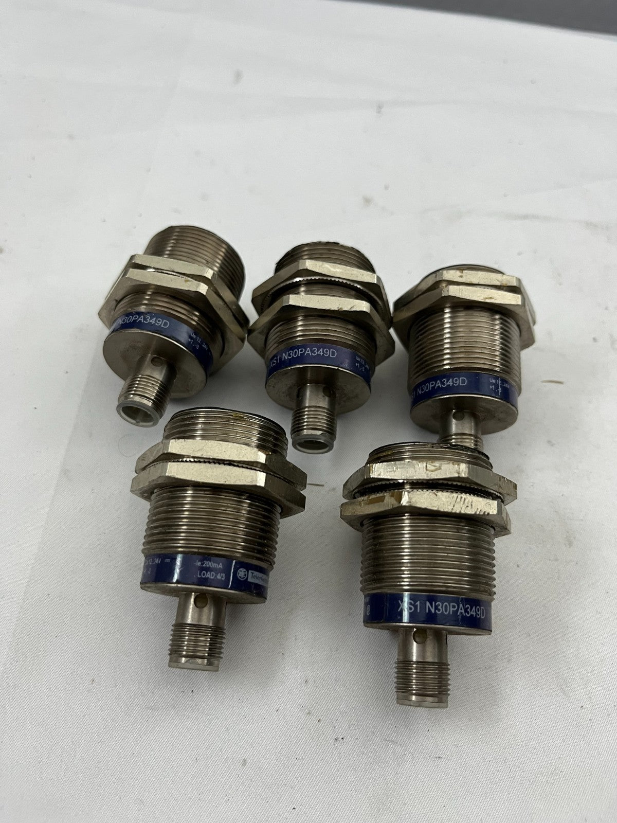 Bundle of 5x Telemecanique XS1N30PA349D Inductive Proximity Sensors M30 20mm