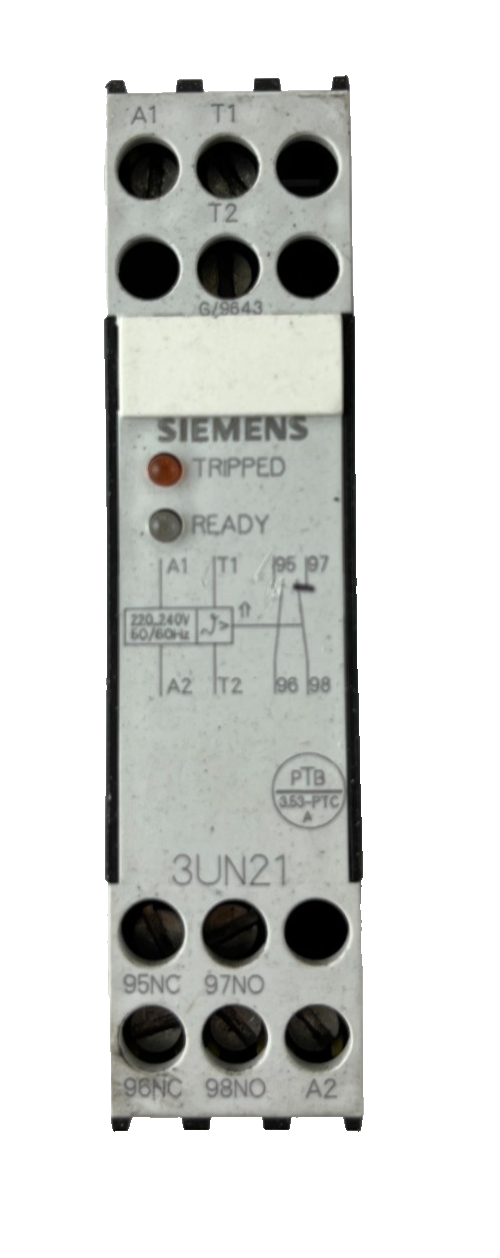 Siemens 3UN2100-0AN7 Thermistor Motor Protection Relay 220-240V DIN Rail Used