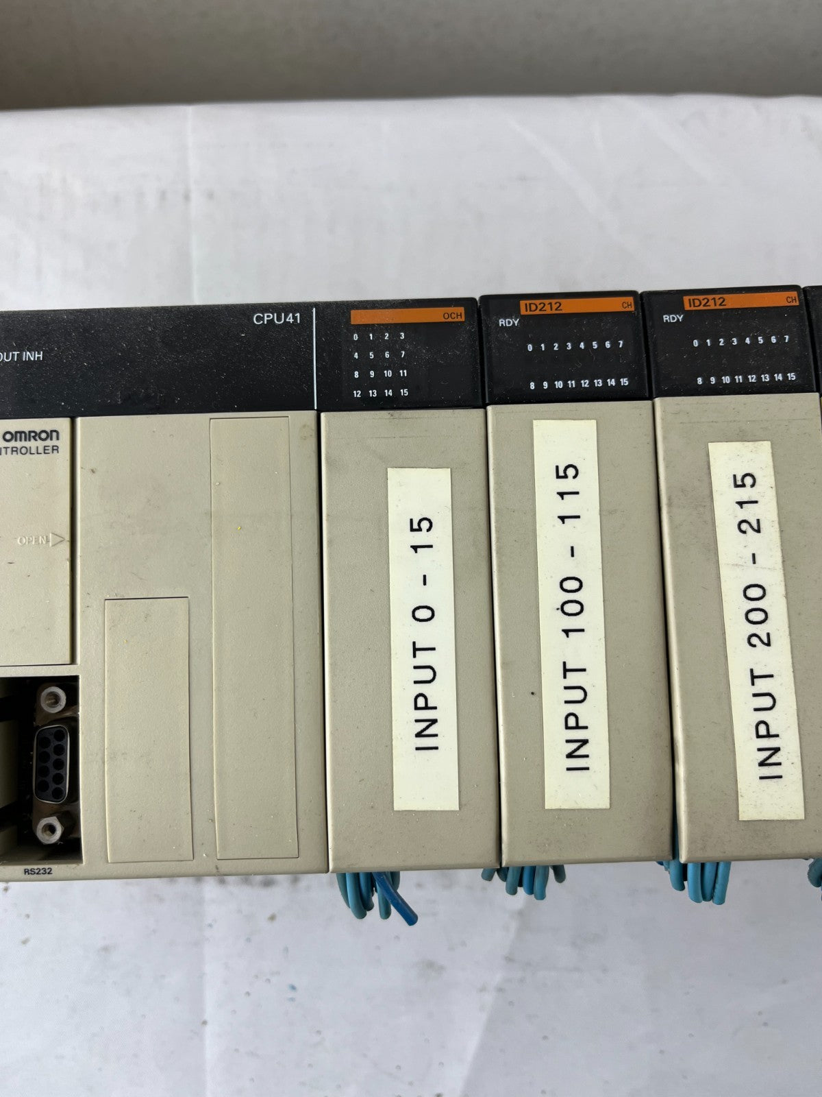 Omron CQM1 CPU41 PLC System PA203 ID212 OD212 Rack “PLC 2” Good Used