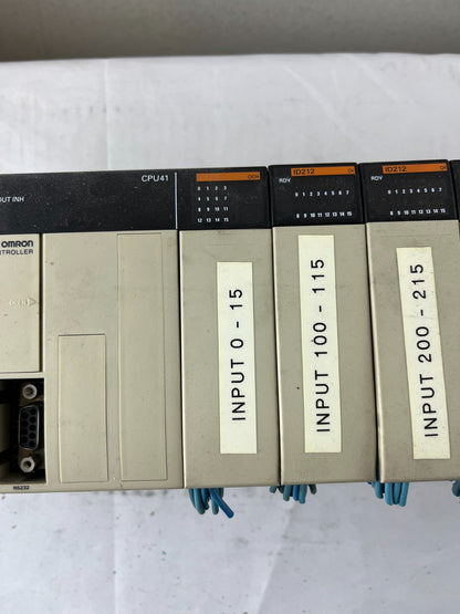 Omron CQM1 CPU41 PLC System PA203 ID212 OD212 Rack “PLC 2” Good Used
