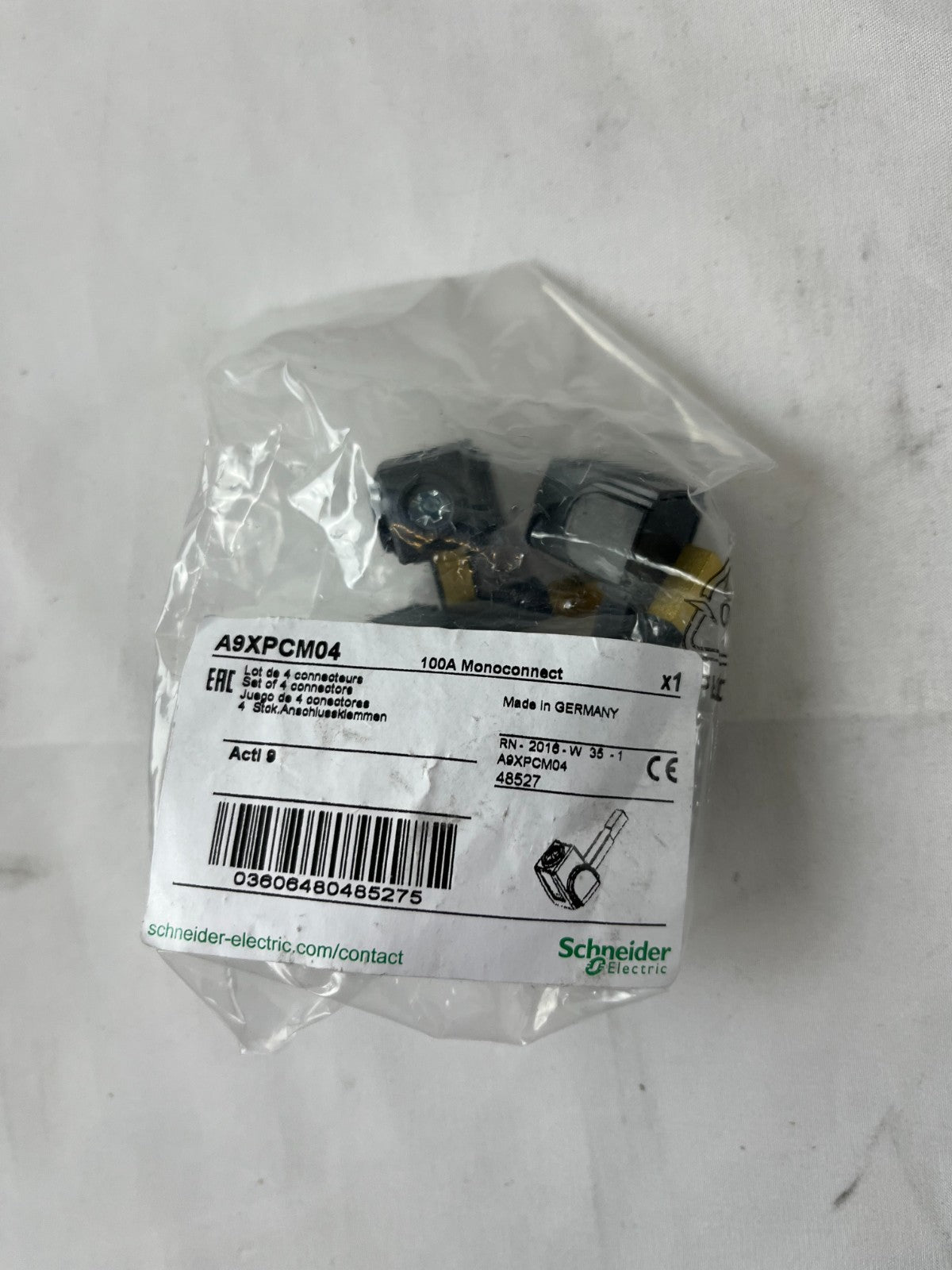 Schneider Electric A9XPCM04 100A Monoconnect Connector Set New Spare Units