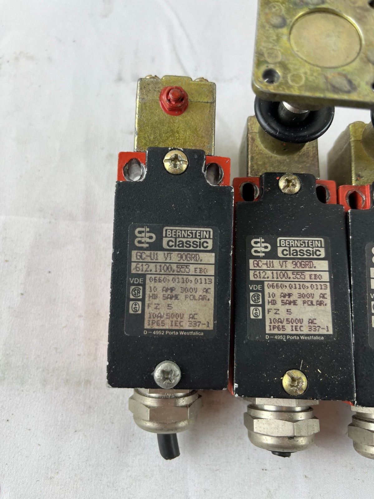 LOT 3x Bernstein Classic GC-U1 VT 3068D Safety Limit Switches USED Germany