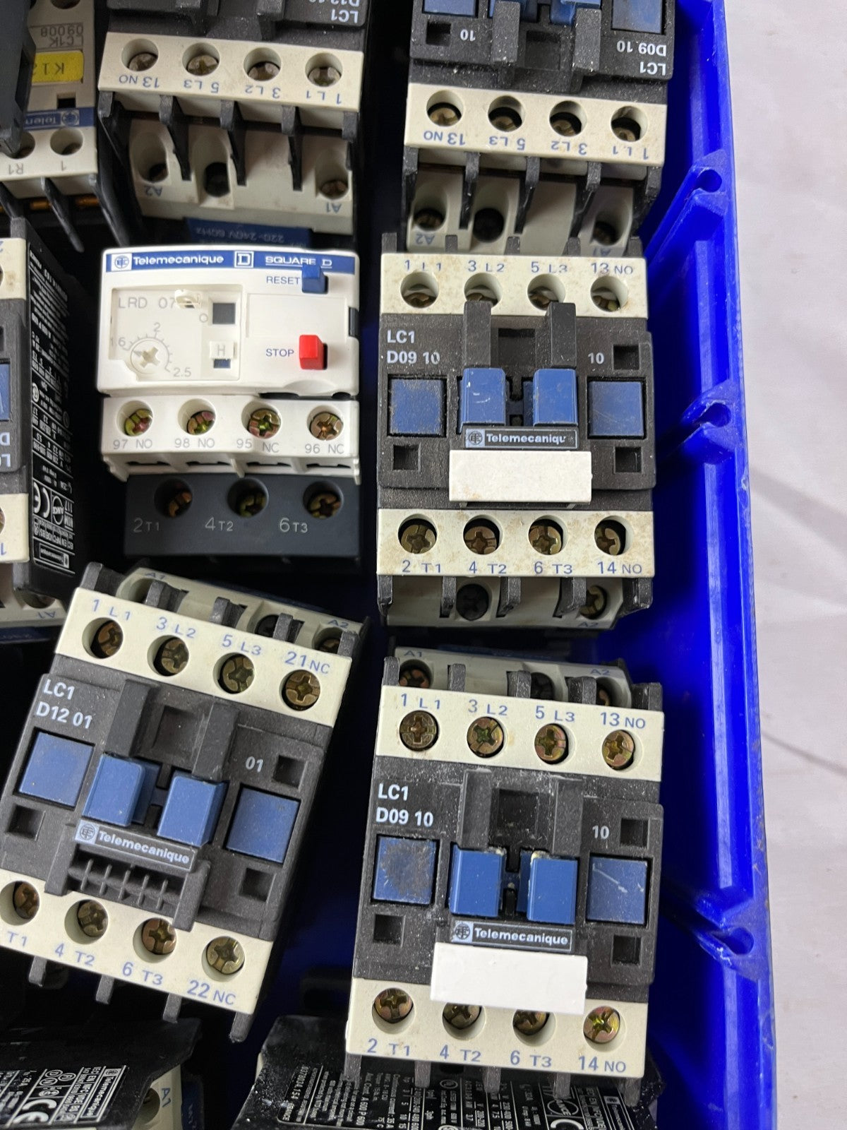 Telemecanique TeSys D Motor Contactors And Overload Relay Lot 18–20pcs Used