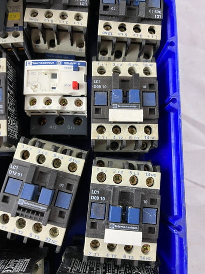 Telemecanique TeSys D Motor Contactors And Overload Relay Lot 18–20pcs Used