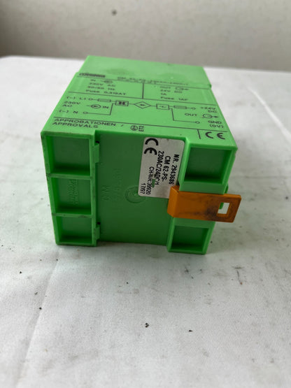 Phoenix Contact CM 62-PS-230AC/24DC/1 Power Supply 230VAC In 24VDC 1A Out Used