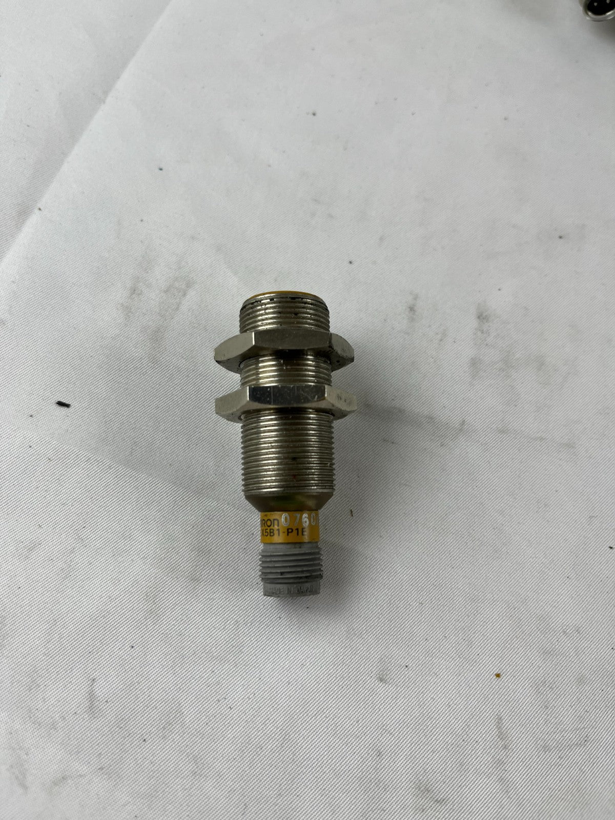 Omron TL‑X5B1‑P1E Inductive Proximity Sensor 5 mm Range 12–24 VDC M18 M12 USED