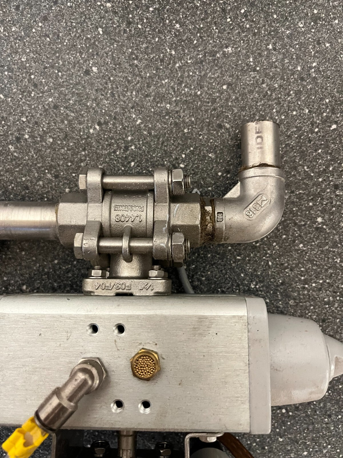 Festo Pneumatic Actuated Ball Valve Assemblies with 2x SRBC-C4 Sensor Boxes