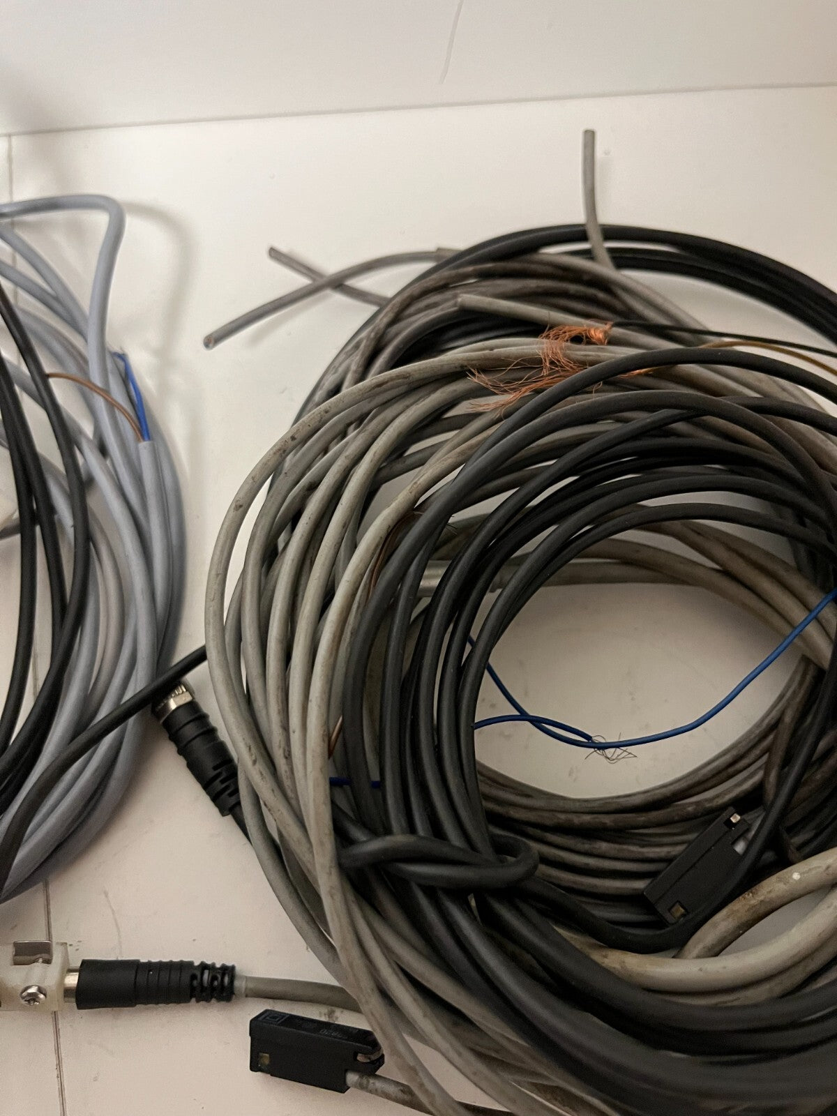 Lot Industrial Sensor Cables & Connectors - Mixed Brands & Lengths - SOLD AS IS